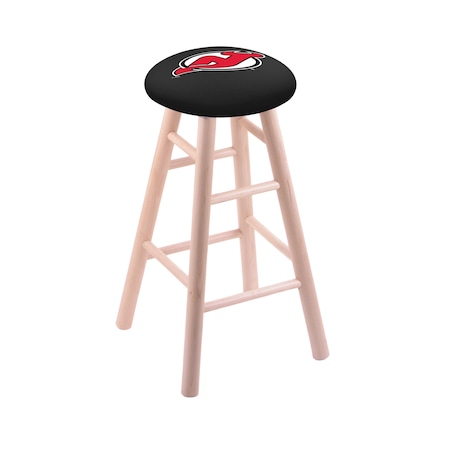 Maple Counter Stool,Natural Finish,New Jersey Devils Seat